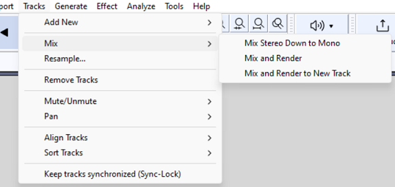 What Does Mix And Render Do in Audacity  