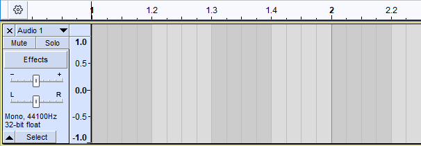 Timeline and mono track Beats and Measures scale.png