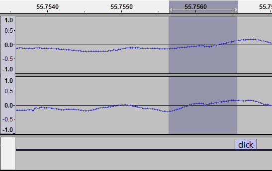 Clicky example waveform view discontinuity selected.png